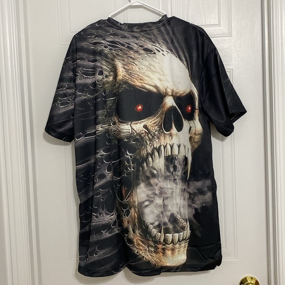 Horror Skull 3D Pattern Print Men’s Graphic T-Shirt  Size XXL  ( 136 A ) - Picture 2 of 6